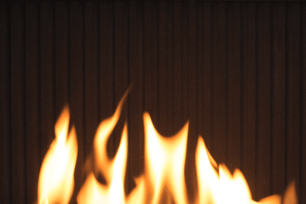 H6 Gas Fireplace Fluted Black Liner