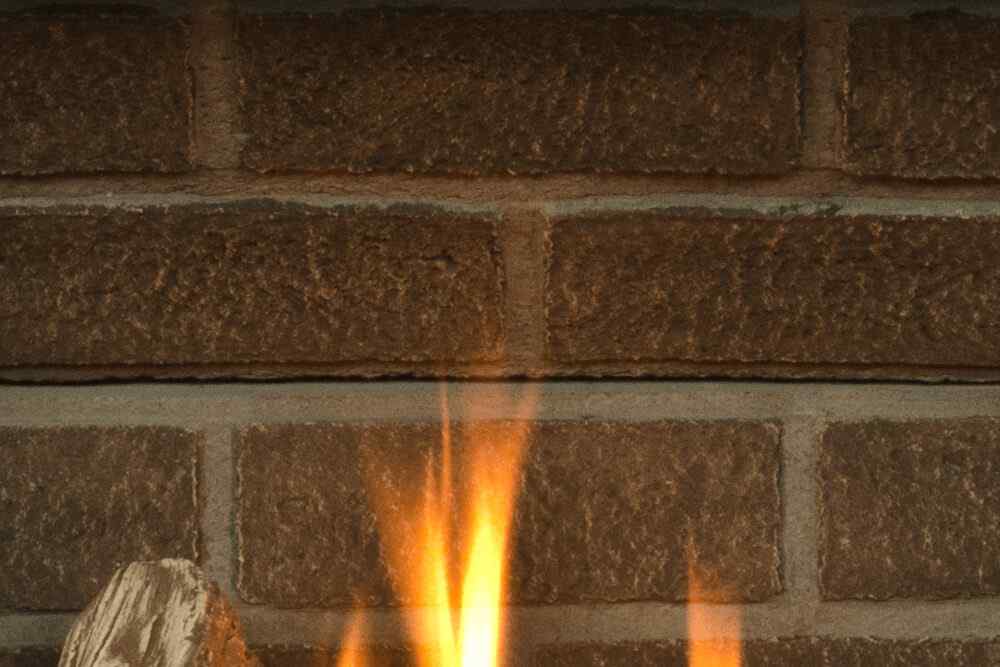 H5 Gas Fireplace Red Brick Liner