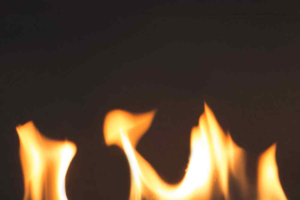 H3 Gas Fireplace Plain Black Liner