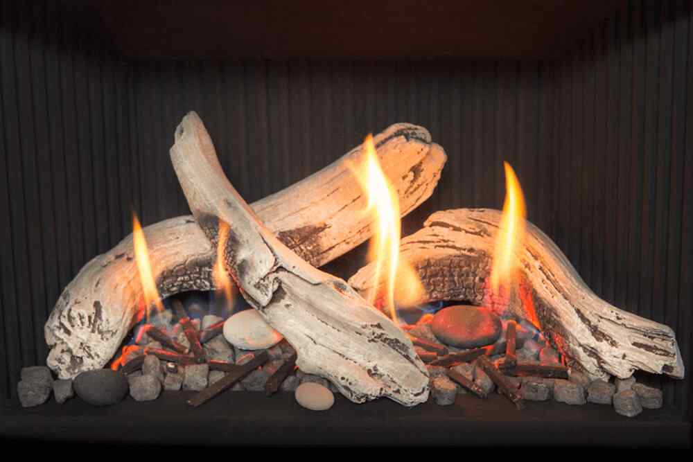 Valor G3.5 Gas Fireplace Insert Driftwood Logs