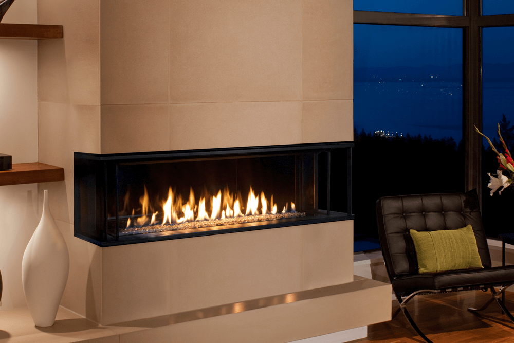 Lx2 3 Sided And Corner Gas Fireplaces, 3 Sided Wood Burning Fireplace Canada