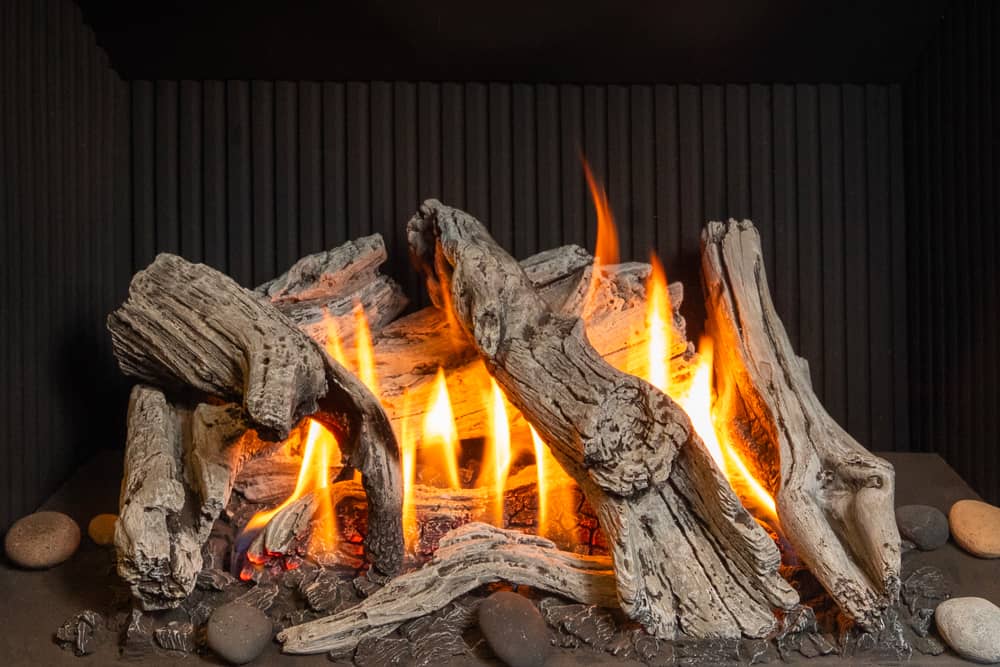 Valor H6 Gas Fireplace Driftwood Logs