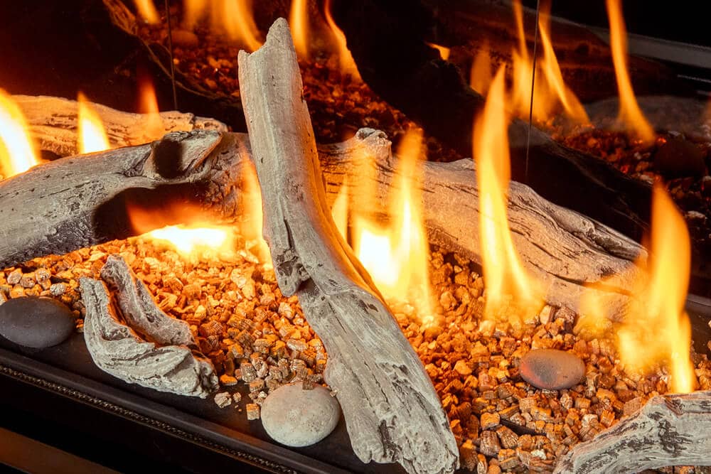 Valor LT1 Gas Fireplace Driftwood Logs