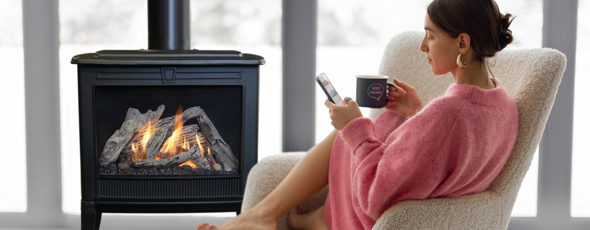 Happy customer with their Valor Fireplace