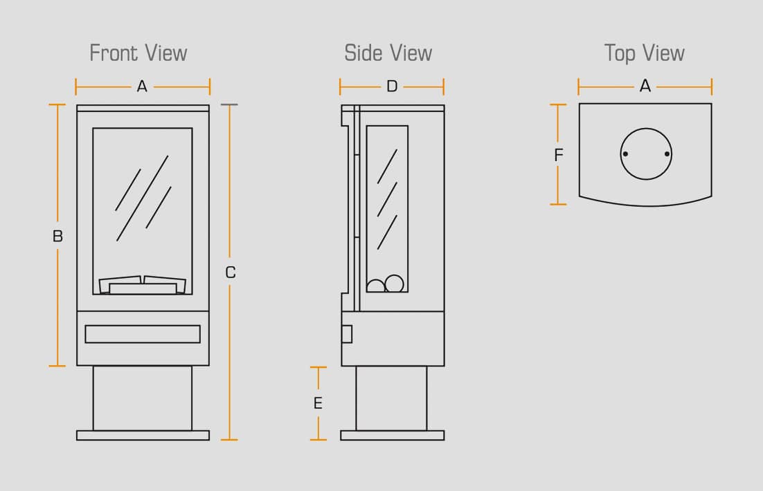 Fireplace Product Dimensions