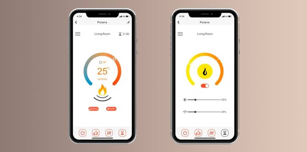 Valor Electric Fireplace control app