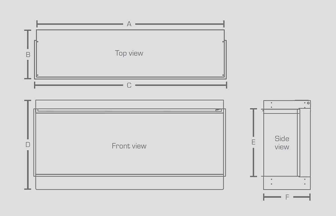 Fireplace Product Dimensions 