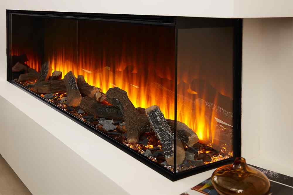 New Forest Electric Fireplace With Thick and Mossy Fire Bed