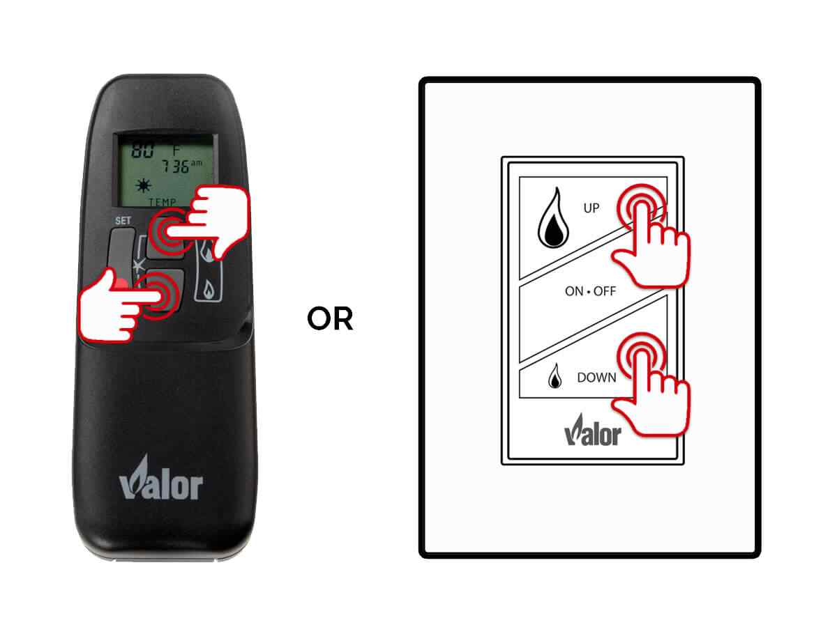 How do I adjust flame heights in my Valor gas fireplace?
