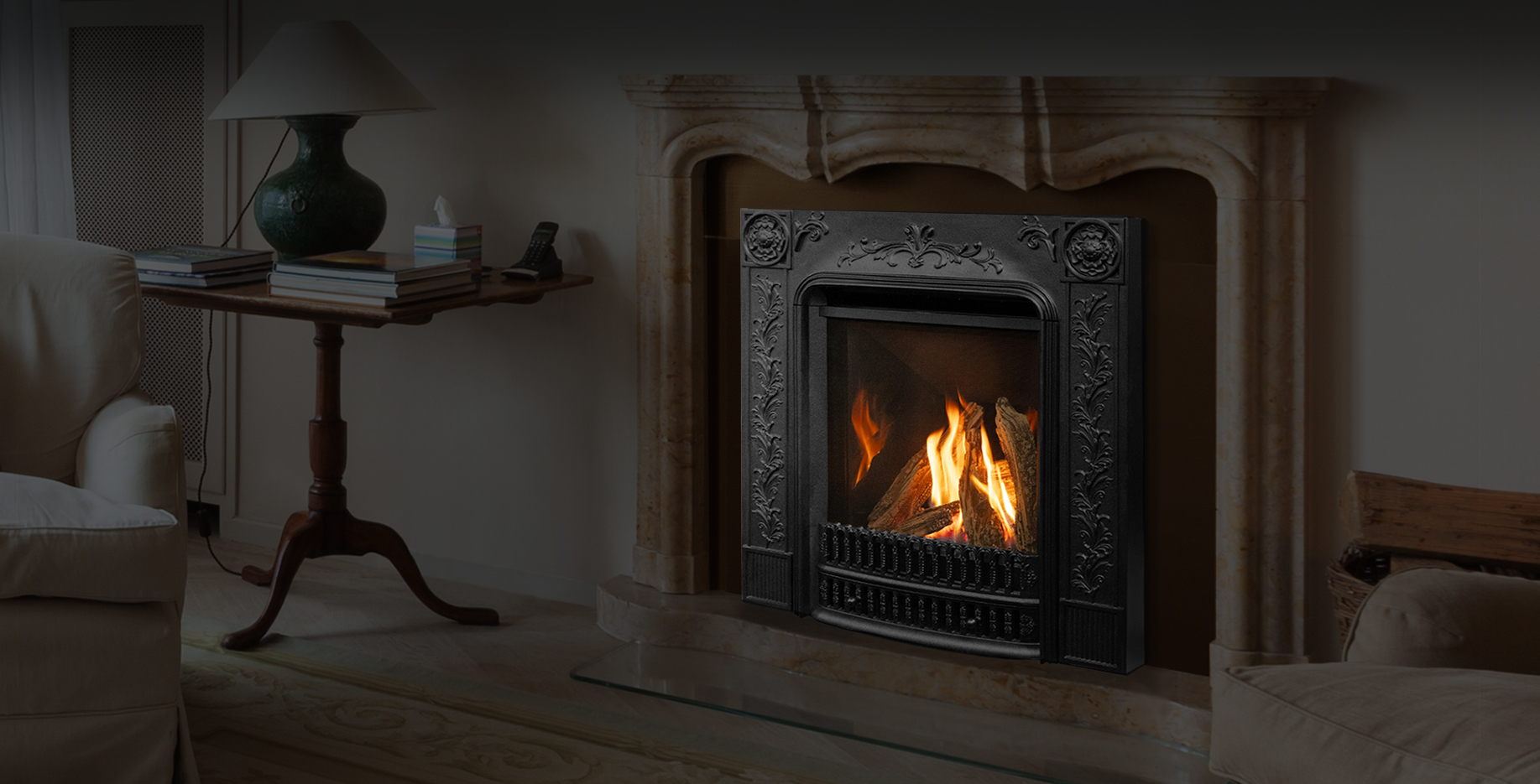 Valor P2 Gas Fireplace: Compact with App Control