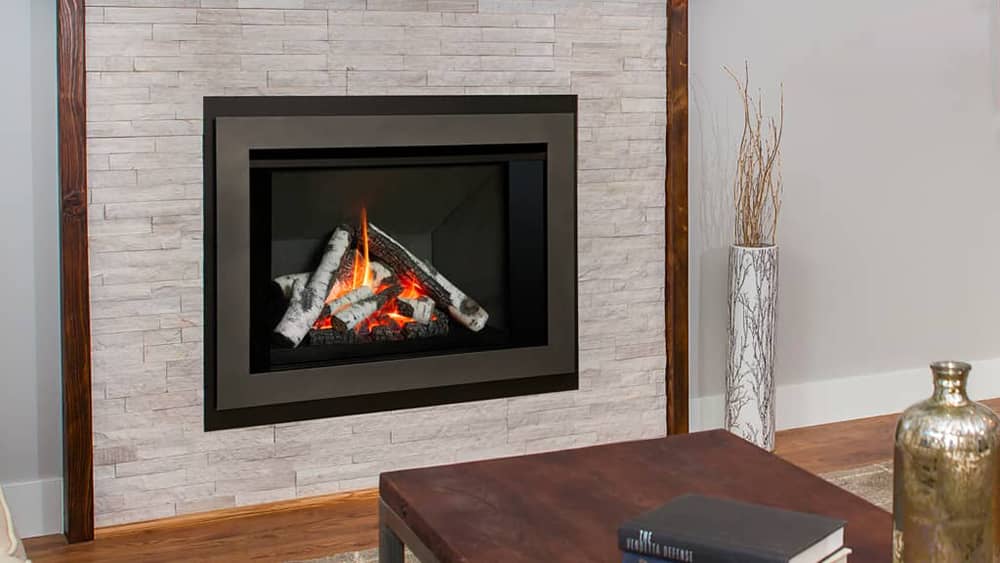 contemporary gas fireplace