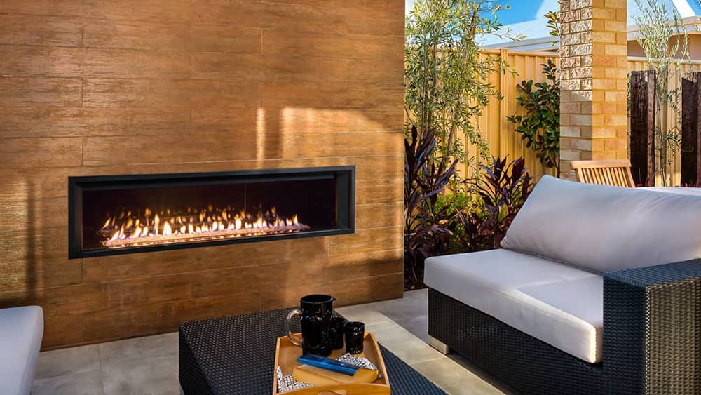 outdoor gas fireplace