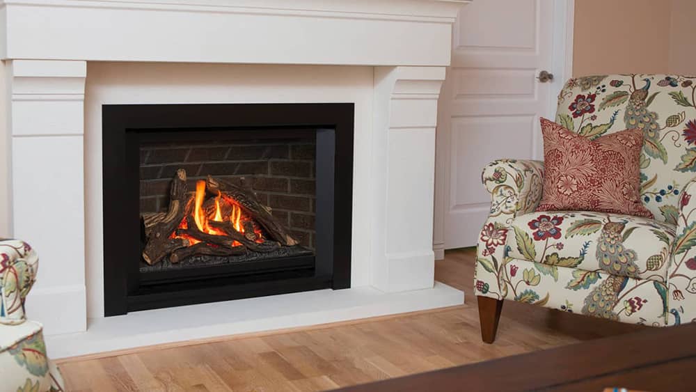 single sided gas fireplace